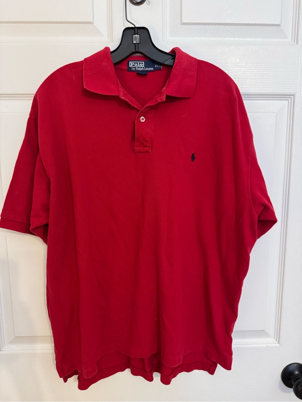 Polo by Ralph Lauren Red Men's Short-Sleeve Polo with Navy Pony